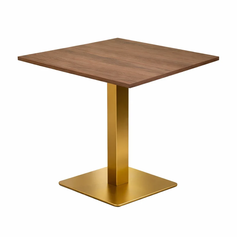 Tavolo "Trevor" componibile con struttura in acciaio e top in legno nobilitato per bar e ristoranti, da 72 cm
