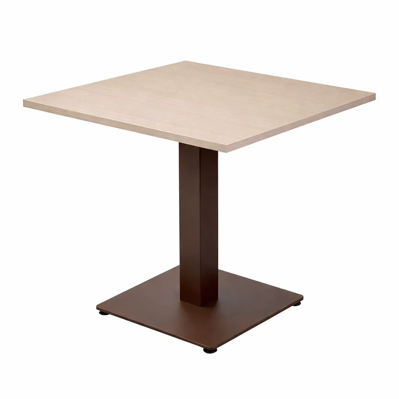 Tavolo "Trevor" componibile con struttura in acciaio e top in legno nobilitato per bar e ristoranti, da 72 cm