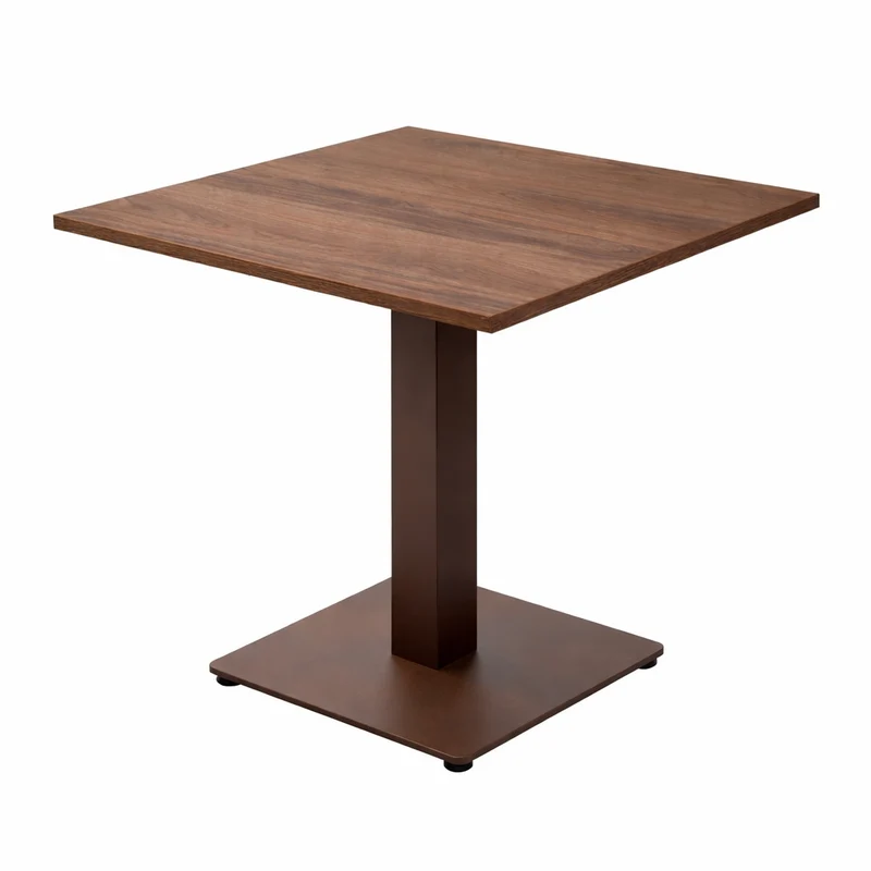 Tavolo "Trevor" componibile con struttura in acciaio e top in legno nobilitato per bar e ristoranti, da 72 cm