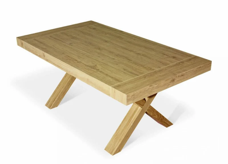 Cosma Tavolo in Rovere con Base a X