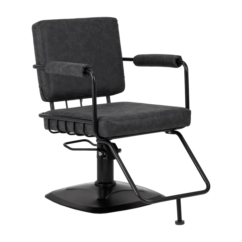 Poltrona per Parrucchiera Stile Old Loft | Gabbiano KATANIA LOFT (nero)