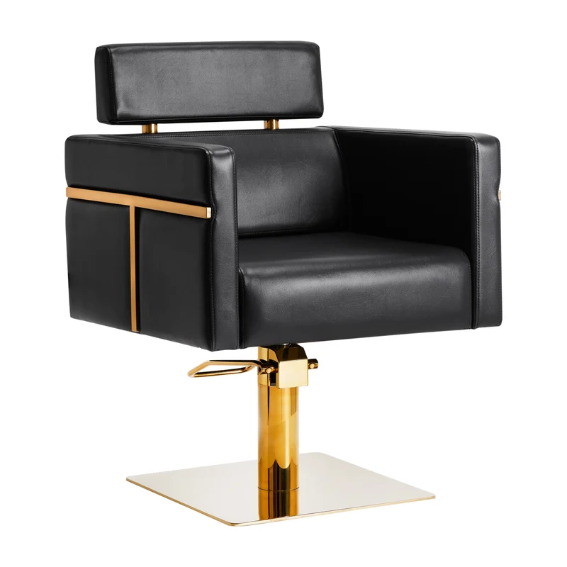 Poltrona per salone parrucchiere | Gabbiano TOLEDO (oro/nero)