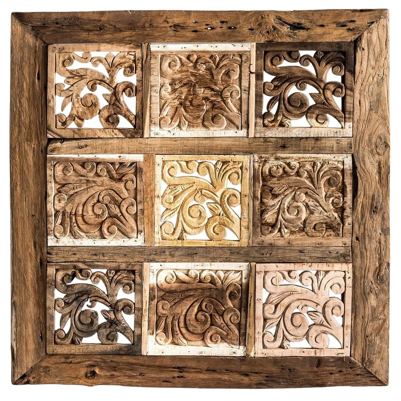Murale legno teak naturale