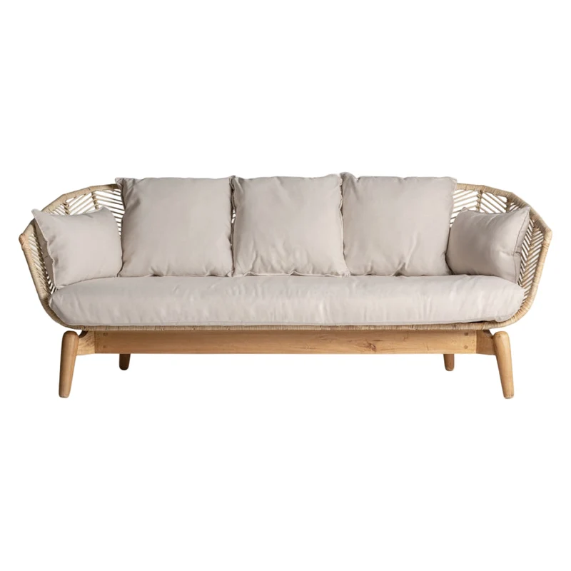 Divano sofà rattan design plissè