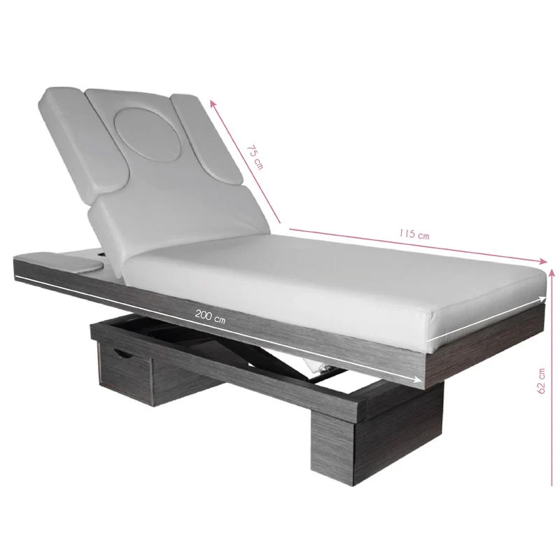 Lettino SPA elettrico riscaldato con retroilluminazione | AZZURRO 815b (grigio chiaro)