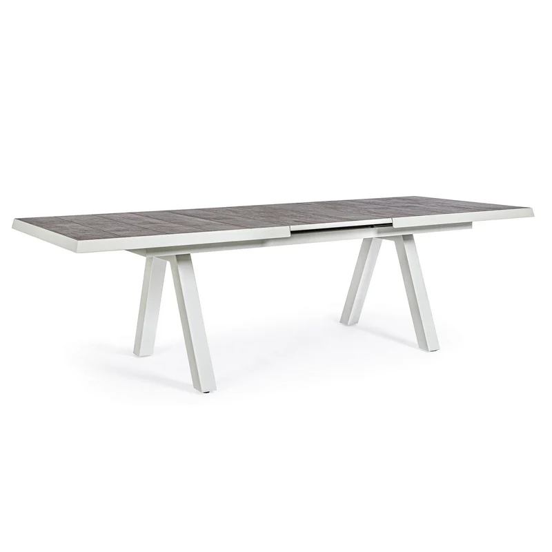 Tavolo allungabile "Krion" con struttura in alluminio Pelican , piano in ceramica per esterno