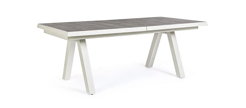 Tavolo allungabile "Krion" con struttura in alluminio Pelican , piano in ceramica per esterno