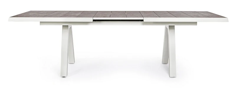 Tavolo allungabile "Krion" con struttura in alluminio Pelican , piano in ceramica per esterno