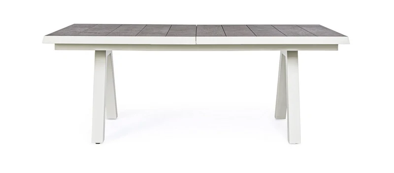 Tavolo allungabile "Krion" con struttura in alluminio Pelican , piano in ceramica per esterno