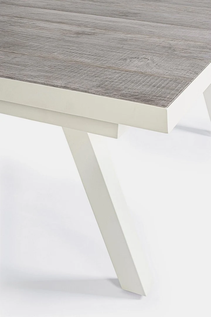 Tavolo allungabile "Krion" con struttura in alluminio Pelican , piano in ceramica per esterno