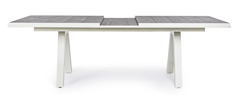 Tavolo allungabile "Krion" con struttura in alluminio Pelican , piano in ceramica per esterno