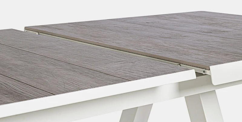 Tavolo allungabile "Krion" con struttura in alluminio Pelican , piano in ceramica per esterno