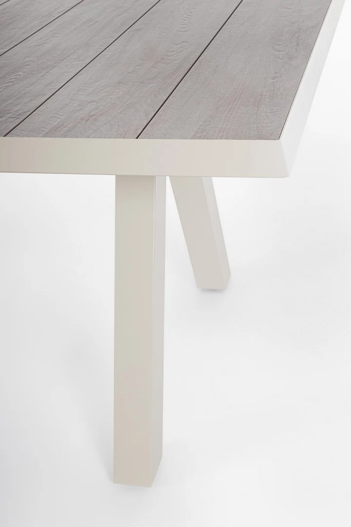 Tavolo allungabile "Krion" con struttura in alluminio Pelican , piano in ceramica per esterno