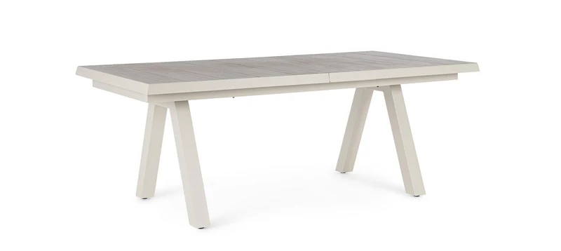 Tavolo allungabile "Krion" con struttura in alluminio Pelican , piano in ceramica per esterno