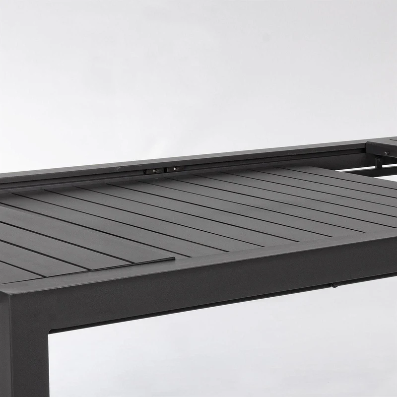 Tavolo allungabile "Atlantic" in alluminio Antracite dogato da esterno per giardino e veranda 180/270 cm