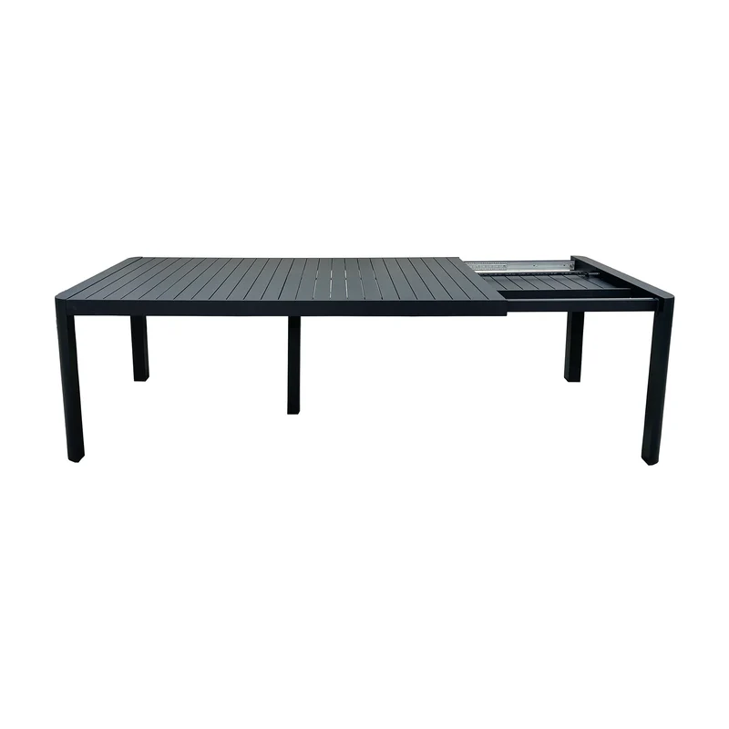Tavolo allungabile "Kiplin" struttura in alluminio Antracite 200/260/320 cm da esterno