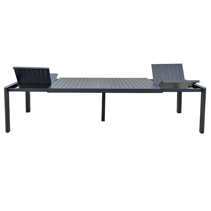 Tavolo allungabile "Kiplin" struttura in alluminio Antracite 200/260/320 cm da esterno