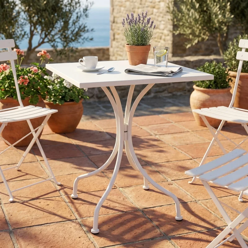 Tavolo da Giardino Bristol in Acciaio Premium