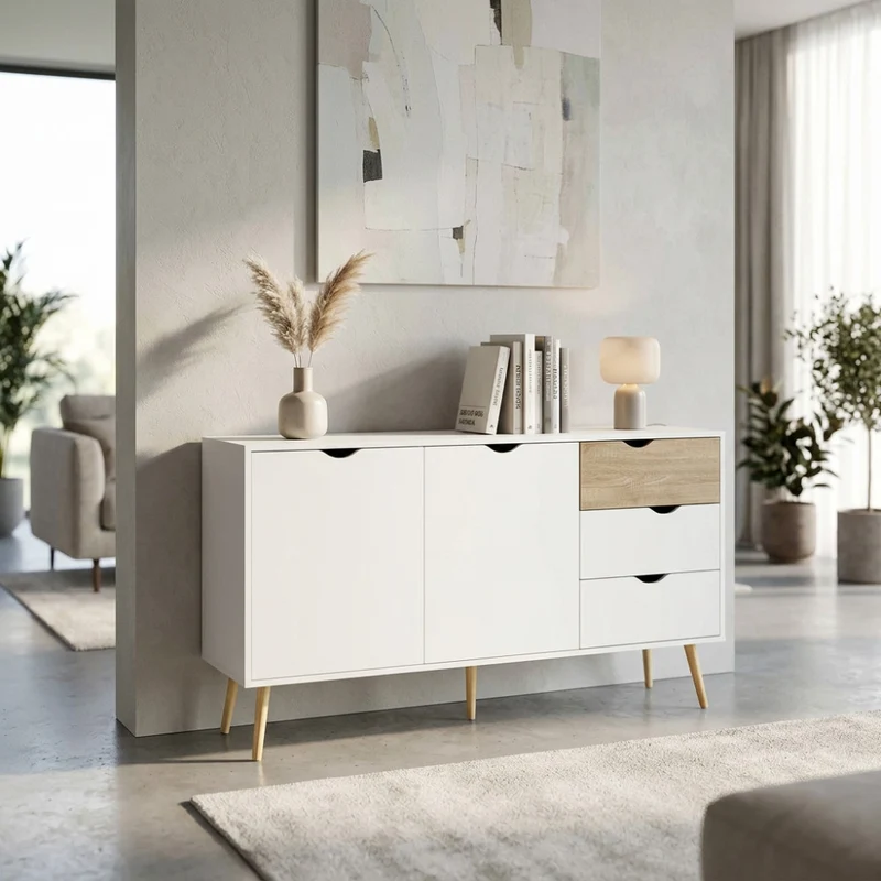 Credenza Bradley in Legno Bicolore