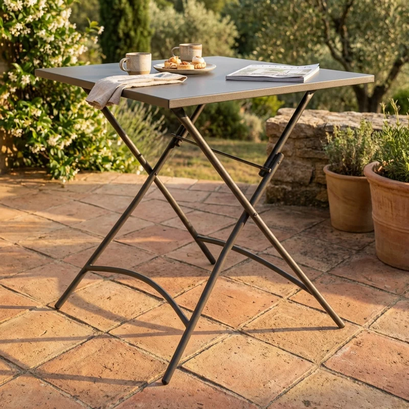 Tavolo da Giardino Bristol in Acciaio Pieghevole