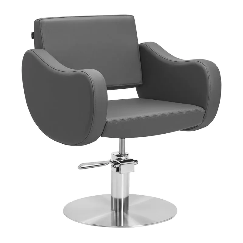 Sedia per parrucchiere | SEWILLA (inox/grigio)
