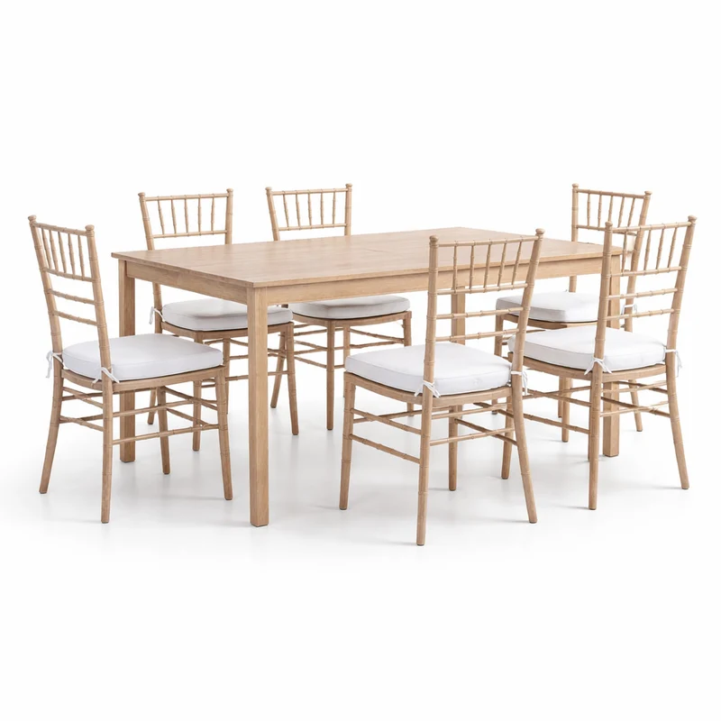 Sedia "Chiavarina" struttura in legno colore bianco e cuscino per bar e ristorazione