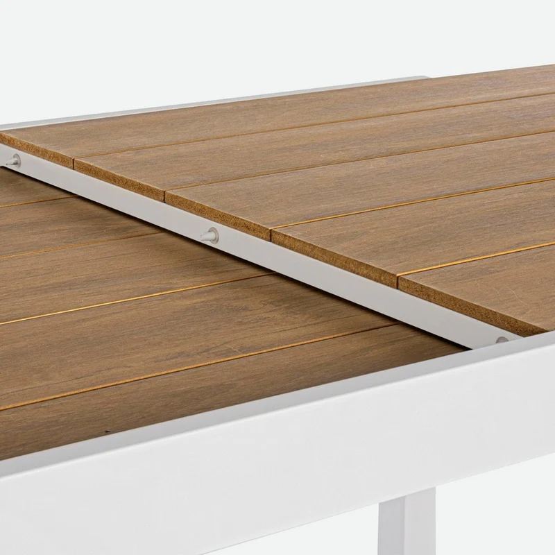Tavolo allungabile "Elias" in alluminio e polywood da esterno per giardino 300 cm