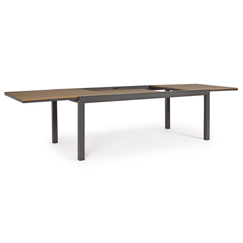 Tavolo allungabile "Elias" in alluminio e polywood da esterno per giardino 300 cm