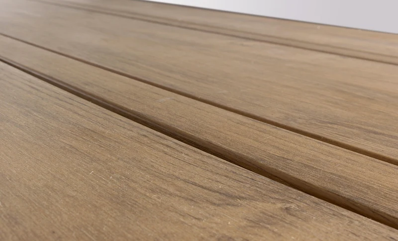 Tavolo "Elias" per esterno, con struttura in alluminio Bianco, piano in Polywood, 198 x 100 cm