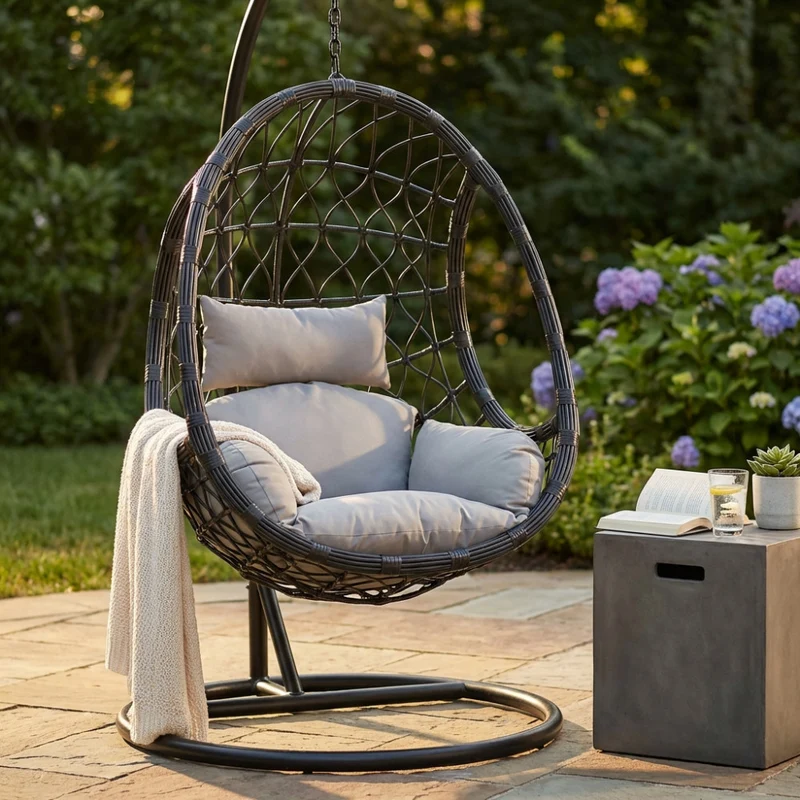 Dondolo Sospeso Capraia in Wicker Intrecciato