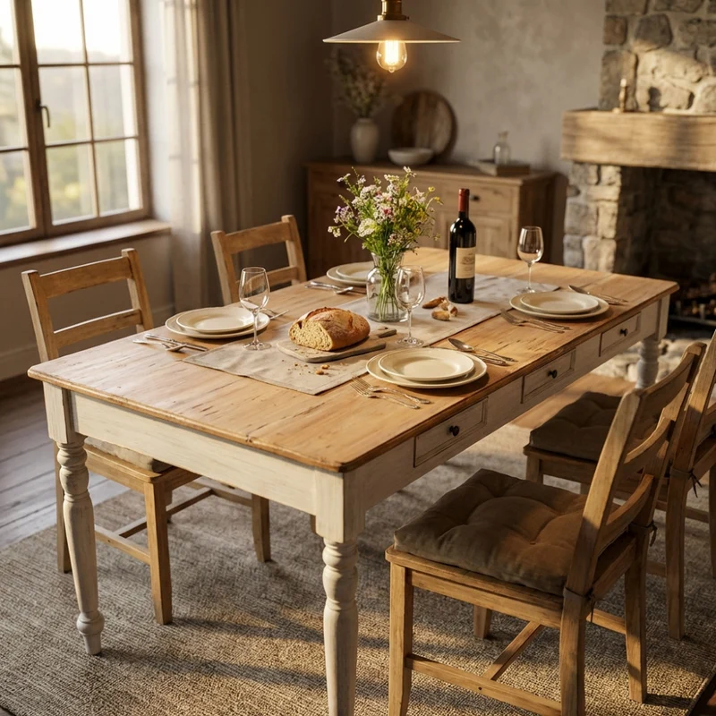Tavolo da Pranzo Russell Shabby Chic