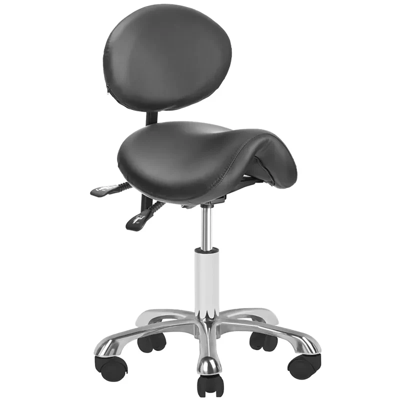 Sgabello a sella con schienale GIOVANNI 1025 (nero)