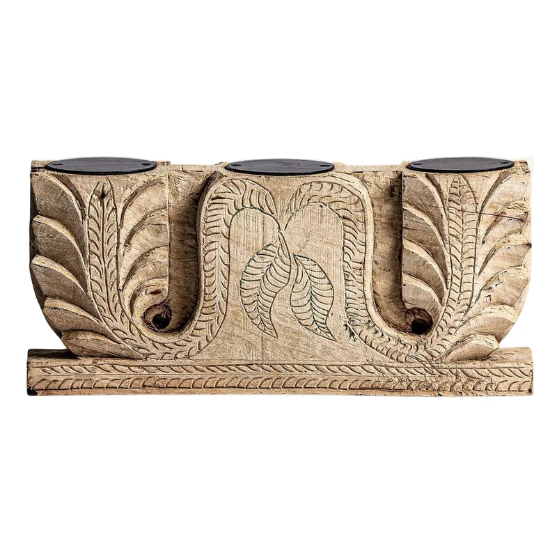 Candeliere etnico legno