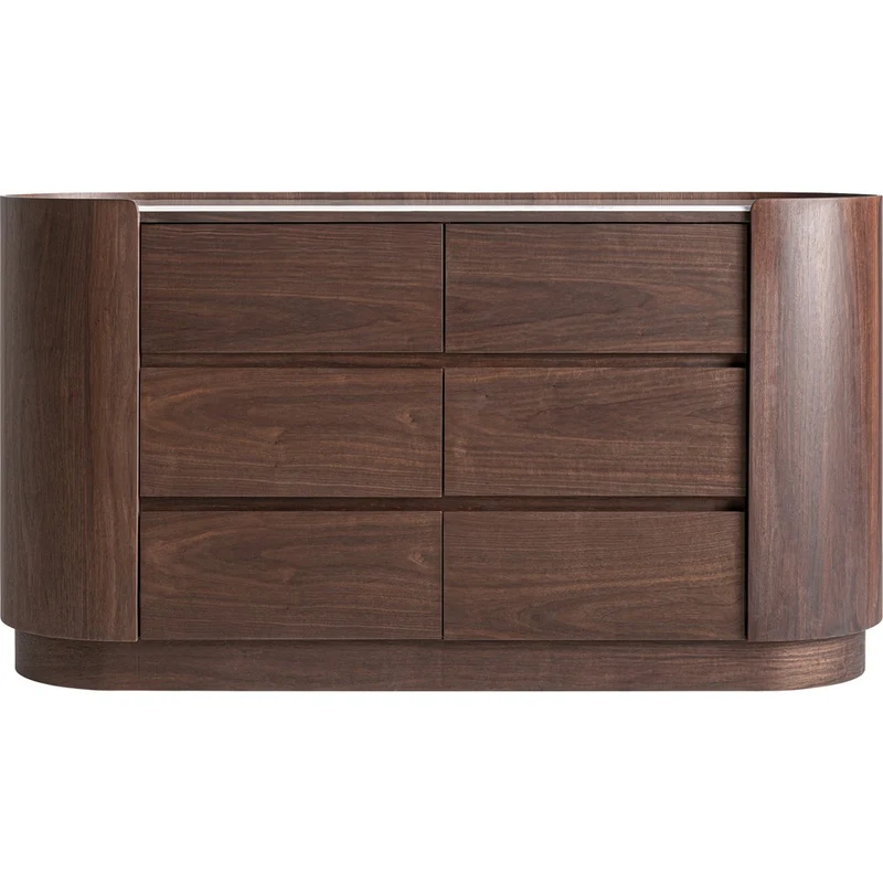 Cassettiera Bombata Design in Legno e Pietra
