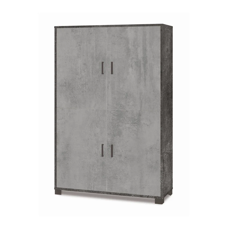 Armadio a quattro ante con ripiani regolabili - 162 x 107 x 41 cm