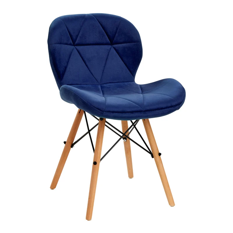 Sedia in velluto 4Rico QS-186 (Blu Navy)