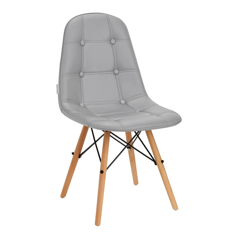 Sedia scandinava 4Rico ecopelle | QS-185 (Grigio)