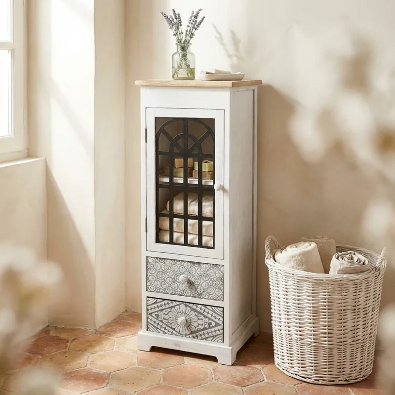 Vetrina Blanco con Dettagli Shabby Chic