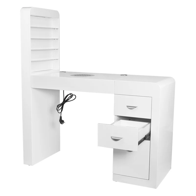 Tavolo manicure con espositore e aspiratore | Mod. DESK 310 (Cassettiera a Destra)