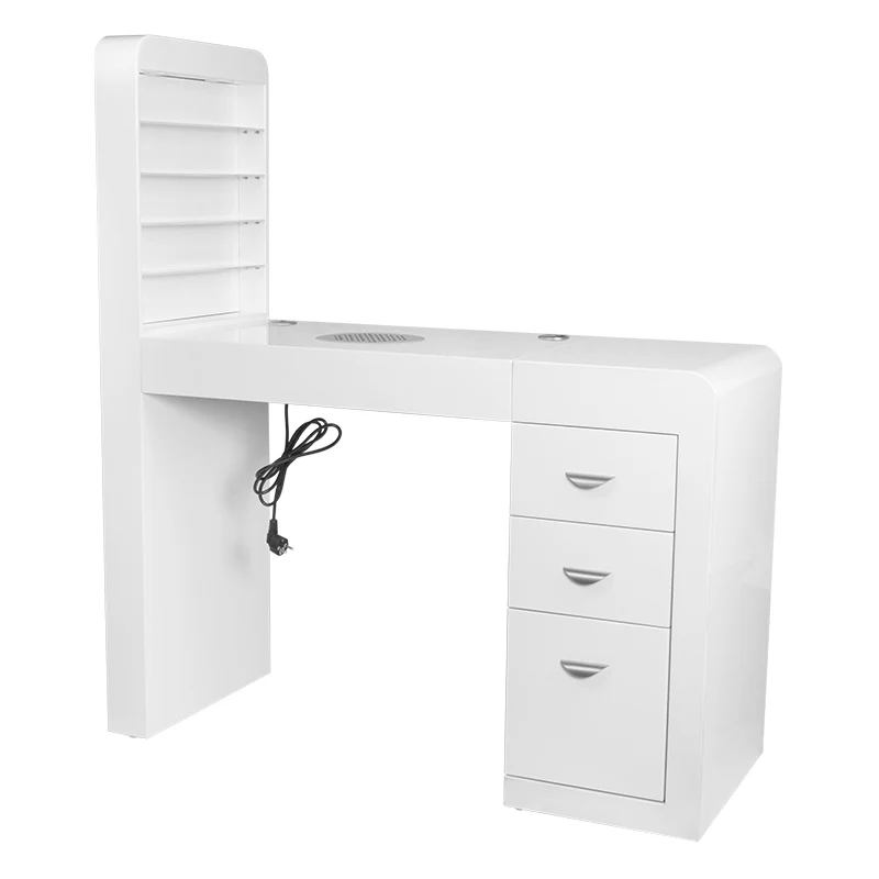 Tavolo manicure con espositore e aspiratore | Mod. DESK 310 (Cassettiera a Destra)