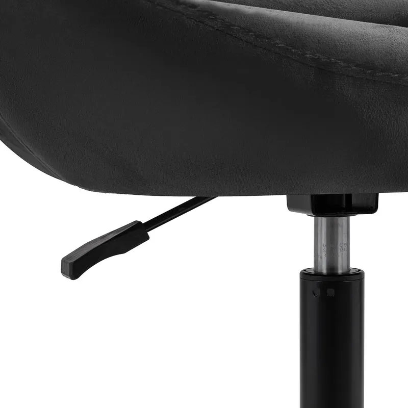 Poltroncina in velluto girevole | 4Rico QS-BL12G (nero/nero)