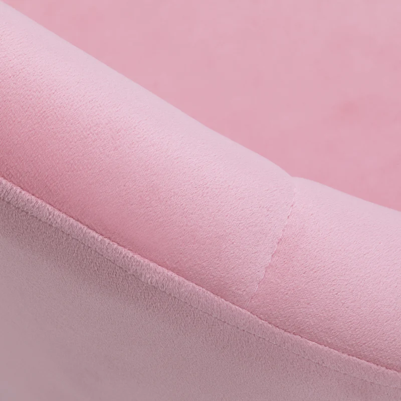 Poltroncina in velluto girevole | 4Rico QS-BL12G (rosa/nero)