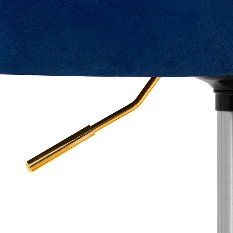 Poltroncina in velluto con ruote | 4Rico QS-OF213G (navy blue)