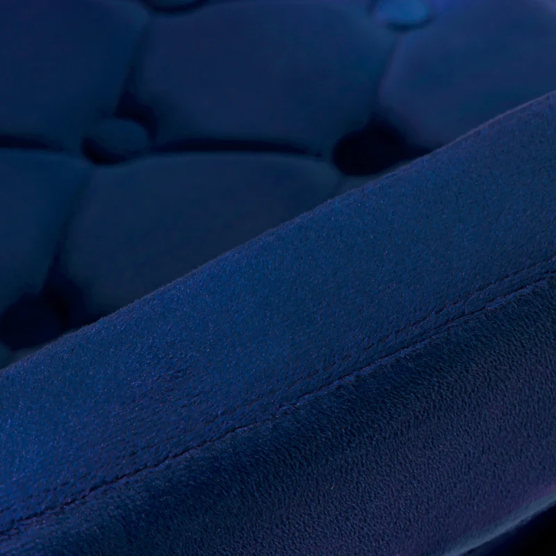 Poltroncina in velluto con ruote | 4Rico QS-OF213G (navy blue)