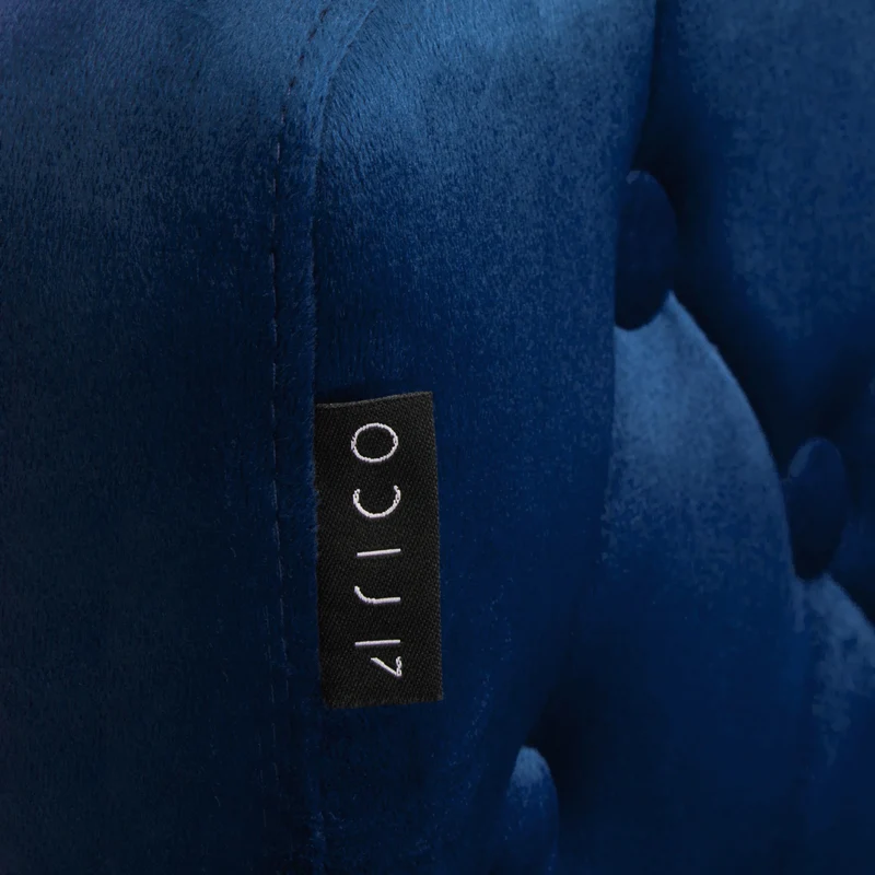 Poltroncina in velluto con ruote | 4Rico QS-OF213G (navy blue)