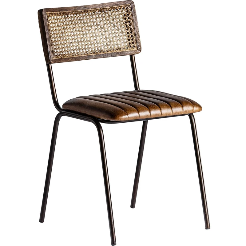 Sedia vintage in cuoio