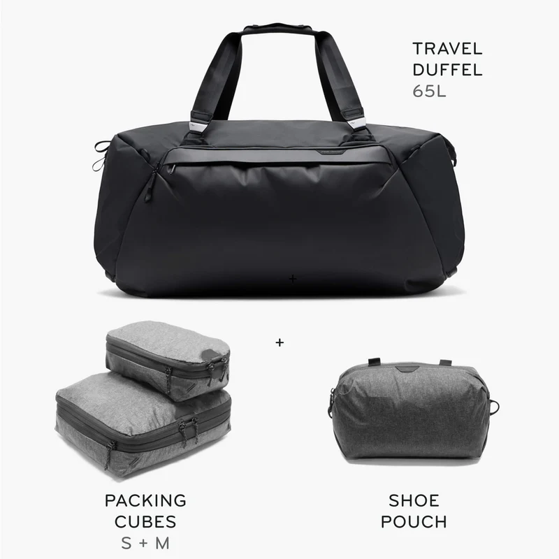65L Travel Duffel + Bundle 2 | Black