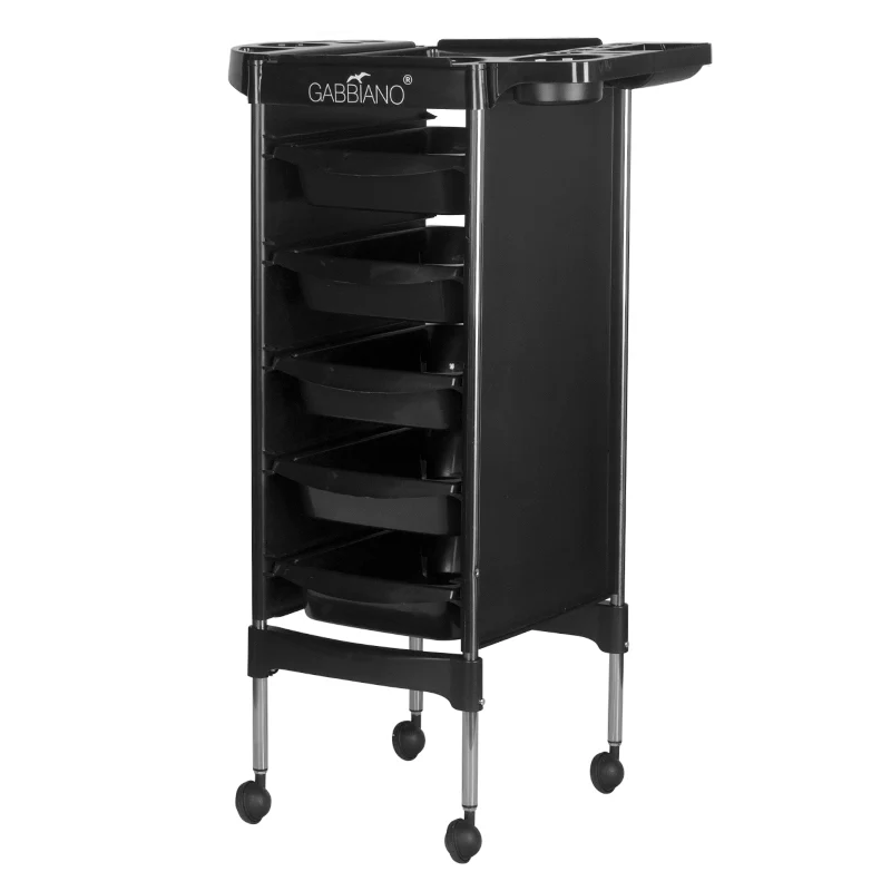 Carrello per parrucchiere Gabbiano FX11-5 (nero)