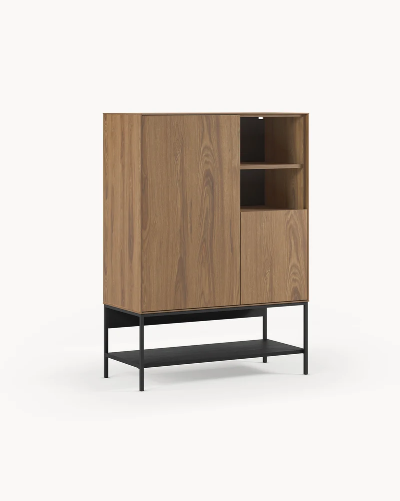 Credenza alta effetto legno Amira