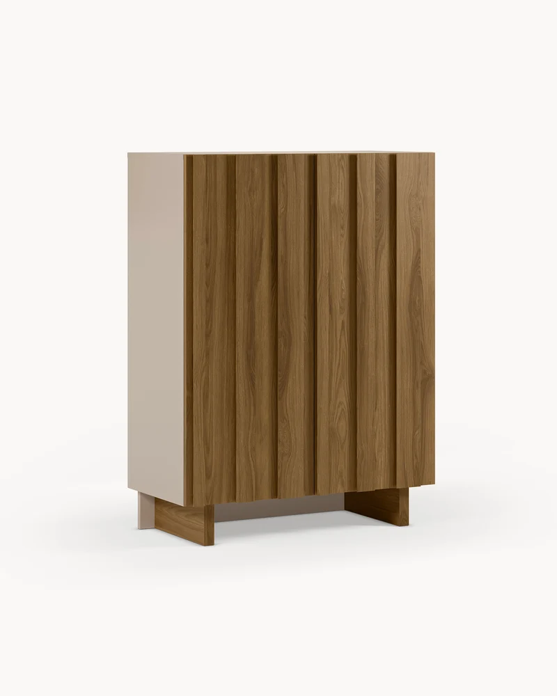 Credenza alta in legno di pino Marlo